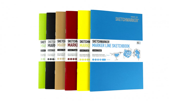 SKETCHMARKER MARKER LINE SKETCHBOOK (176x250 mm, 16 sheets/32 pages, 160 gsm, soft cover)
