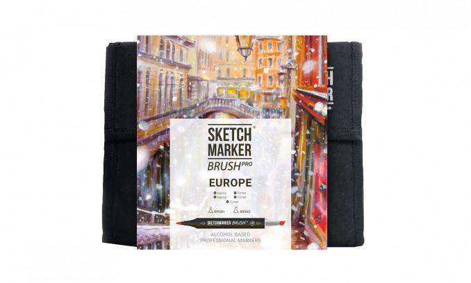 Набор BRUSH PRO 36 EUROPE - ЕВРОПА (36 маркеров в сумке)