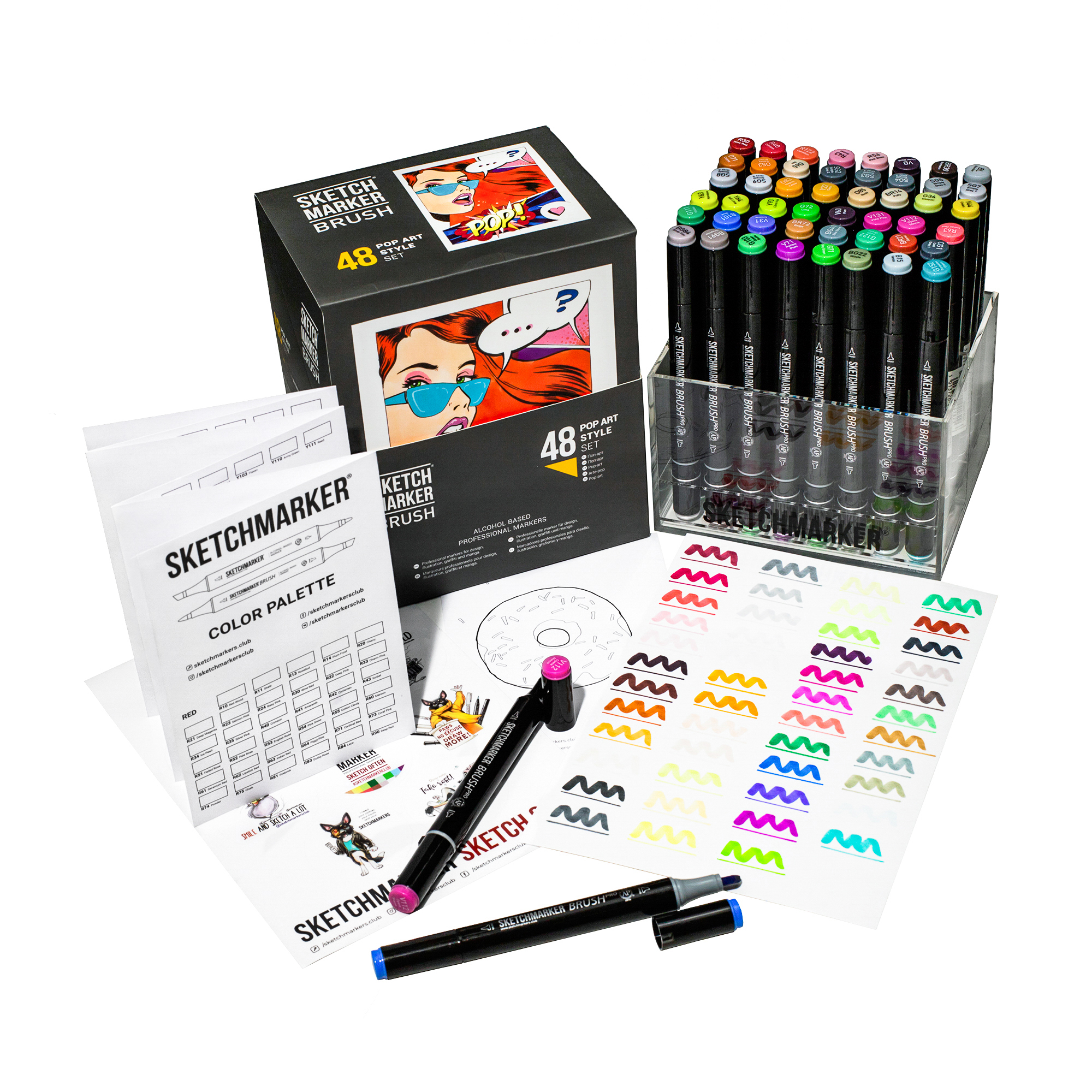 SKETCHMARKER BRUSH PRO POP ART STYLE (48 markers in the – sketchmarkers.club