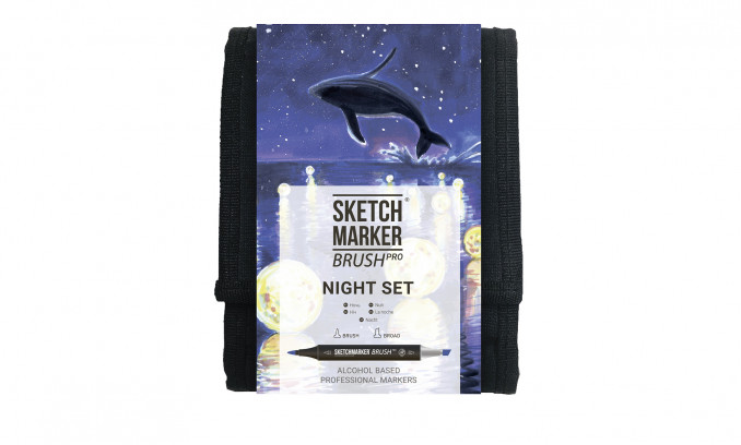 BRUSH PRO 12 NIGHT SET (12 markers in the wallet)
