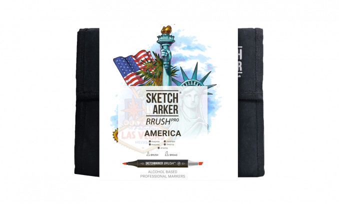 BRUSH PRO 36 AMERICA SET (36 markers in the wallet)